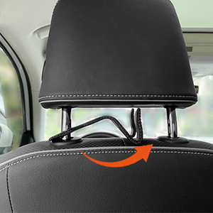 Headrest hook for car
