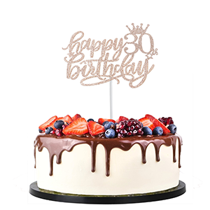 happy 30th Birthday Cake Topper