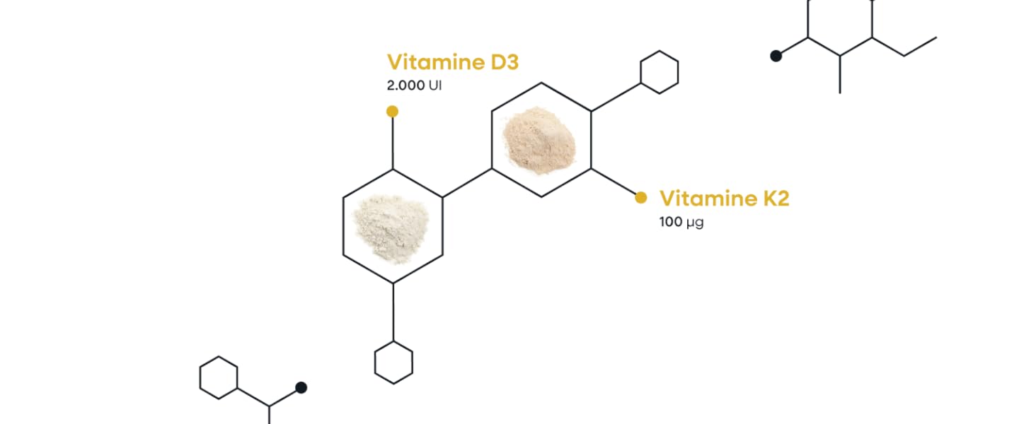 vitamine d3 2000 UI vitamine k2 mk-7