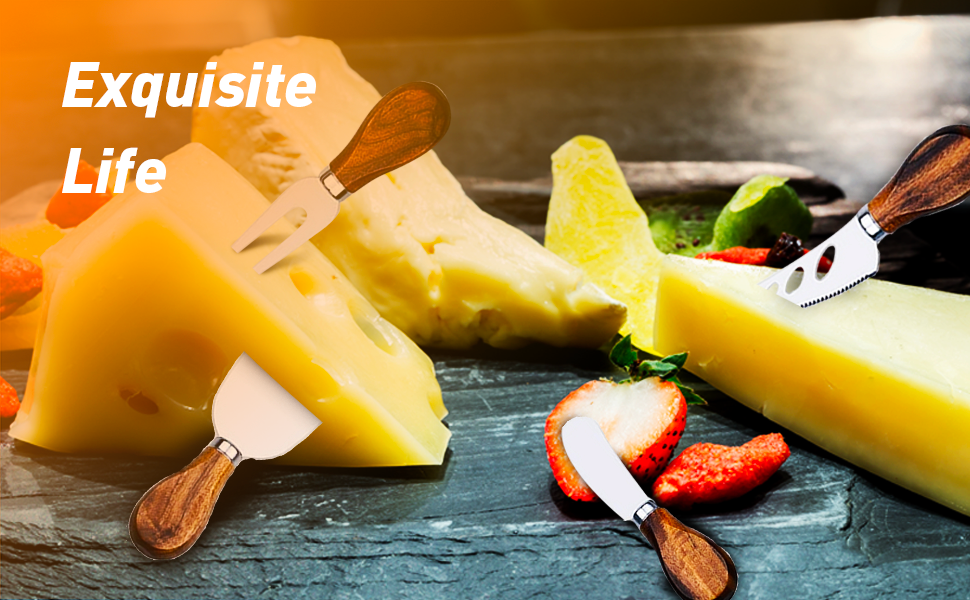 igfteo Cheese Knife Set 6 PCS Boutique Stainless Steel