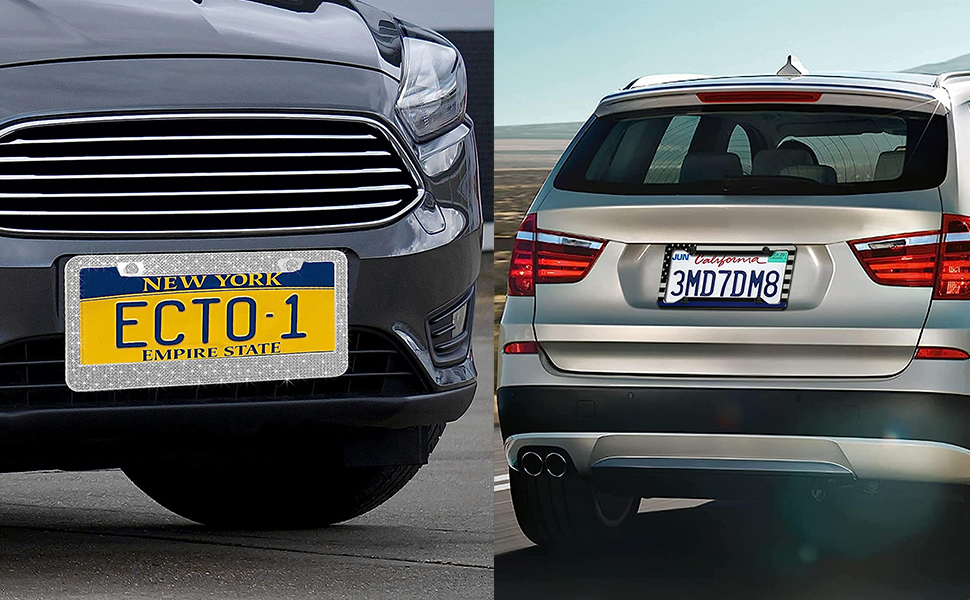 Black License Plate Frame 2Pack Car License Plate Frame for