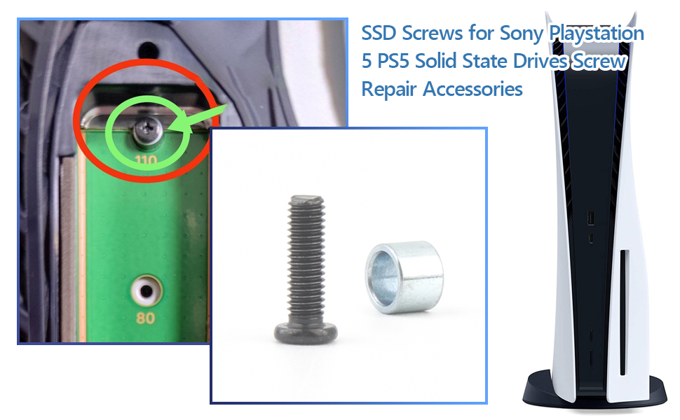 RongZy SSD Screws for Sony Playstation 5 PS5 Solid State Drives Screw