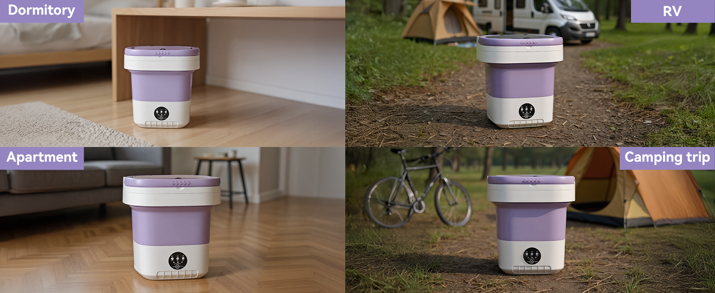 Portable Washing Machine,16L Small Washer with Spin Drainage Basket, 3 Modes Deep Cleaning Suitable for Underwear, Socks, Baby Clothes, Foldable Design Ideal for Apartments, Hotels, RV 32 Portable Washing Machine