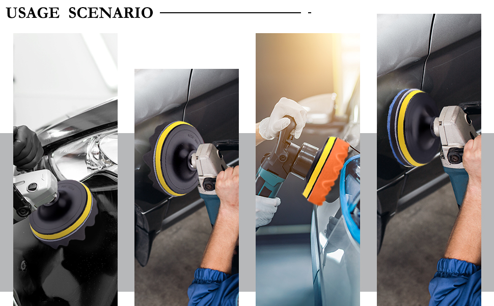 SIQUK 13 Pieces Car Foam Drill Polishing Pad Kit 6 Inch Car Polishing