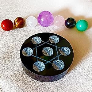 Amazon.co.jp: 天然水晶七星陣セット魔法陣(台座＋丸玉7個