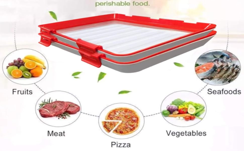 Food Preservation Tray With Stretch Cover, Food Plastic