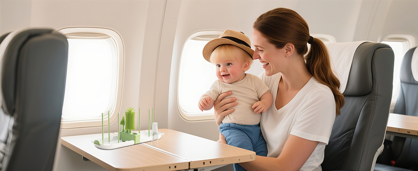 TSA-Friendly Travel Kit – Clean Baby Bottles Anytime, Even on Flights