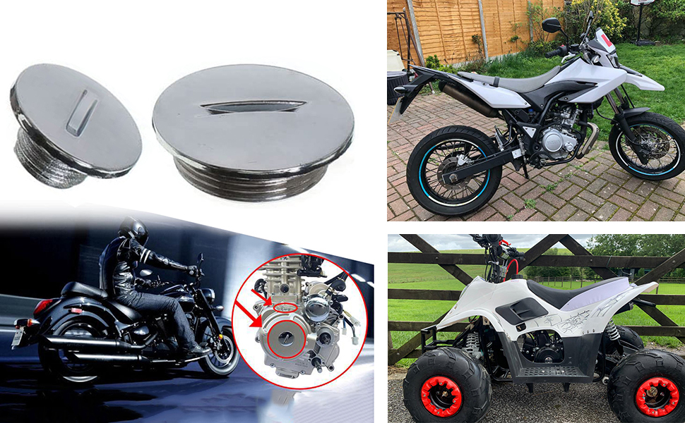 Shine 3 Set Quad Engine Stator Side Cover Cap Fit for ATV