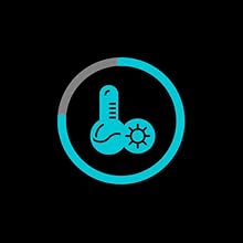 Temperature icon showing the complete scan of your body by the watch