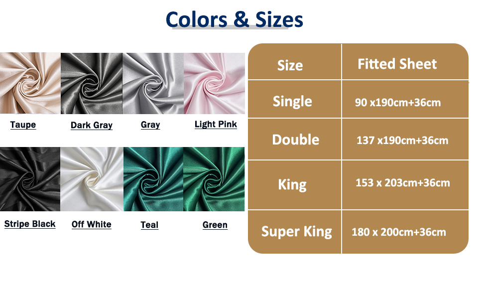 satin fitted sheet taupe king