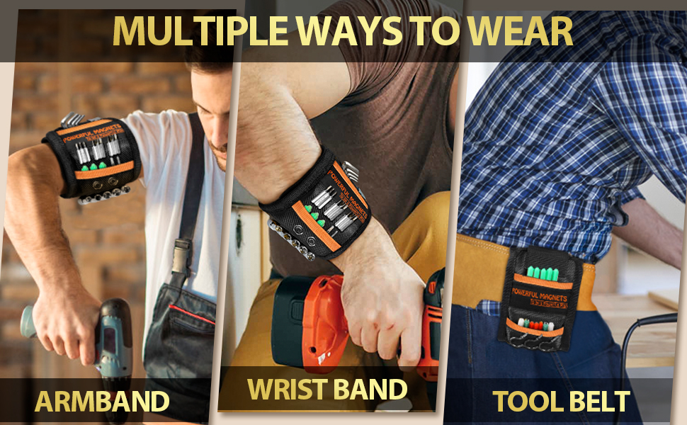 Magnetic Wristband for Holding Screws