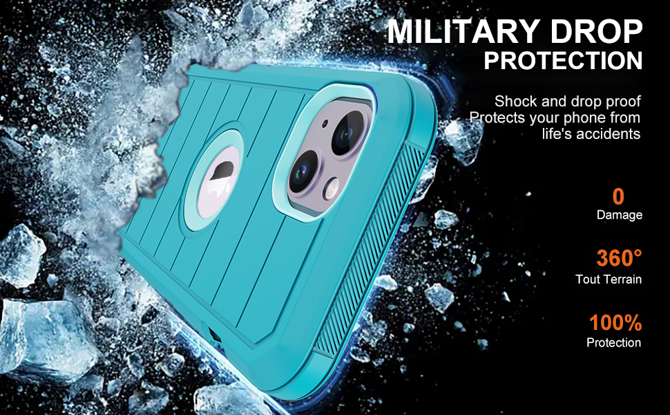 Annymall for iPhone 14 Case with 2 Screen Protector,Full