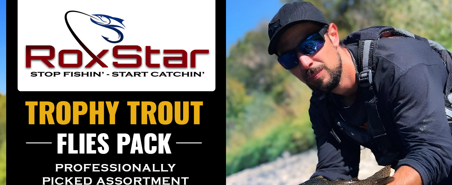 RoxStar Fly Shop Trophy Trout Flies Best Wet & Dry Flies Nationwide Catch Fish Tied in-House