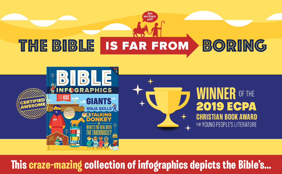 Bible Infographics for Kids—The Bible is Far from Boring. Winner of 2019 ECPA Christian Book Award