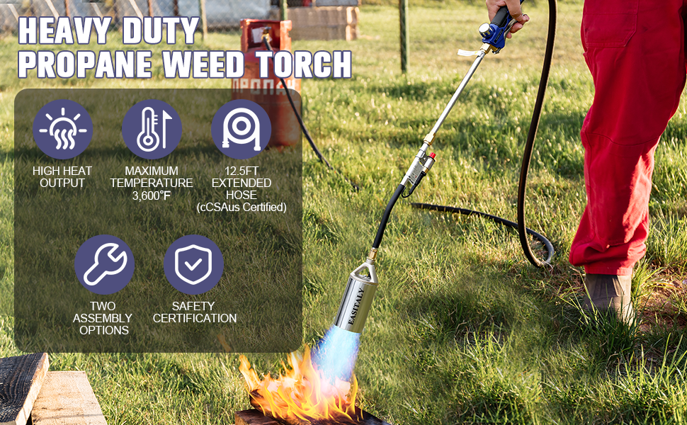 新品未使用　23-24 moss burner 149 Flame King Propane Torch Kit, 500000 BTU Heavy-Duty Weed