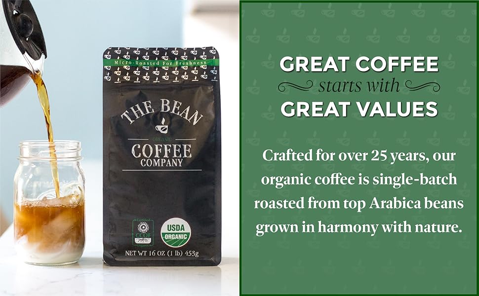 The Bean Organic Coffee Company Il Espresso, Classic Dark
