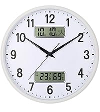 新品　未使用　温度湿度カレンダー六曜表示電波掛け時計　定価¥19,800- 楽天市場】大型デジタル電波時計 電波 時計 温度表示 湿度表示