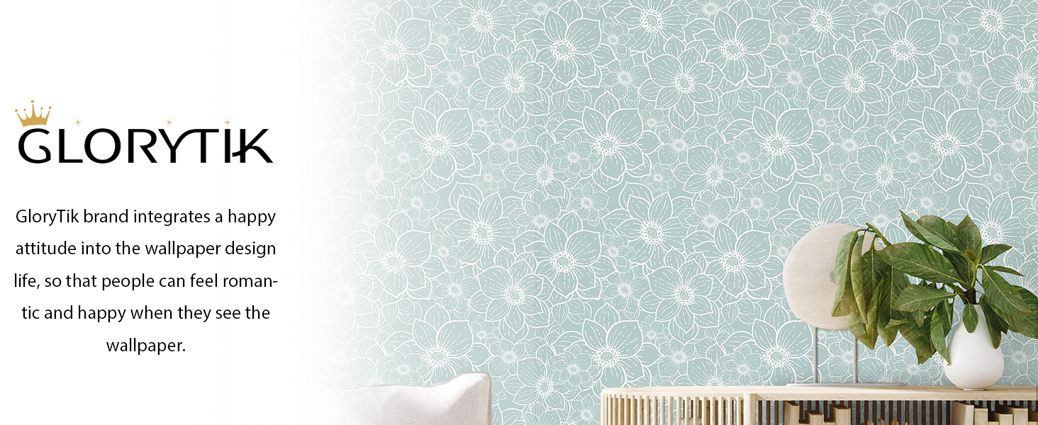green floral peel and stick wallpaper