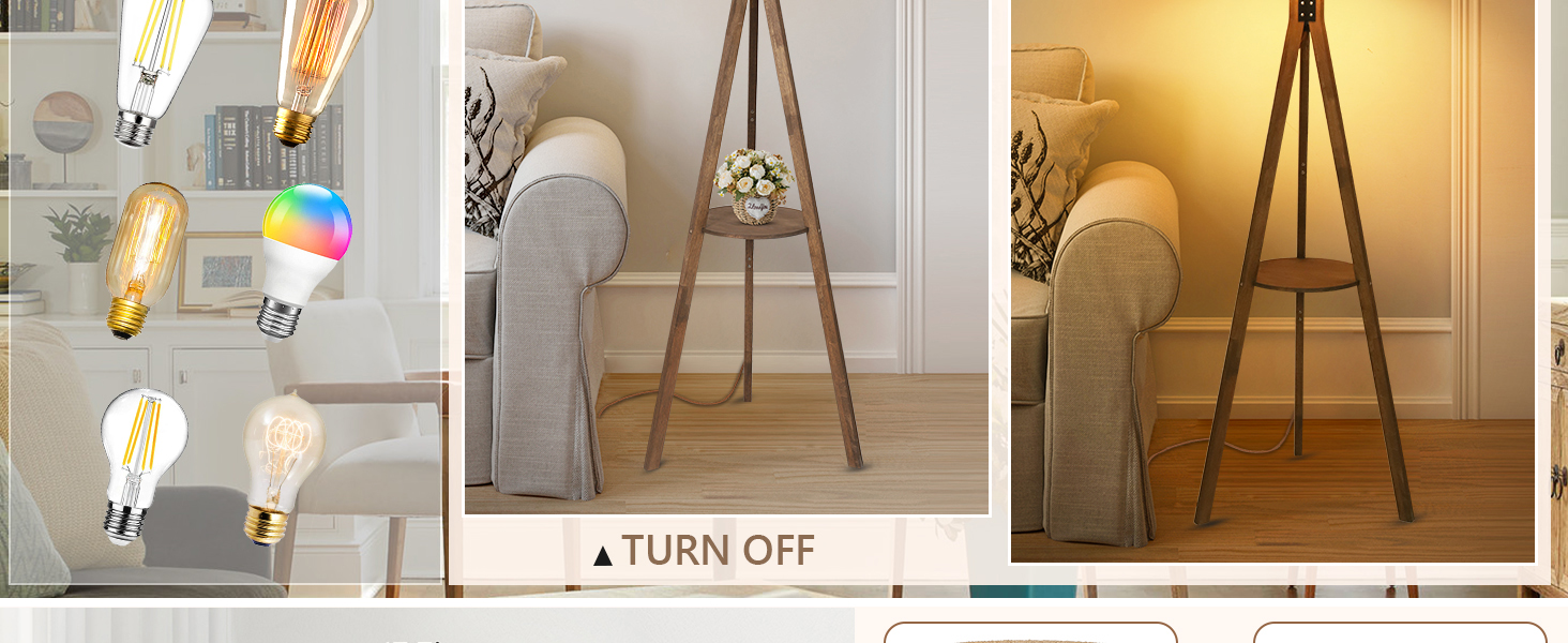 modern floor lamp, floor lamp with shelves, floor lamp for office