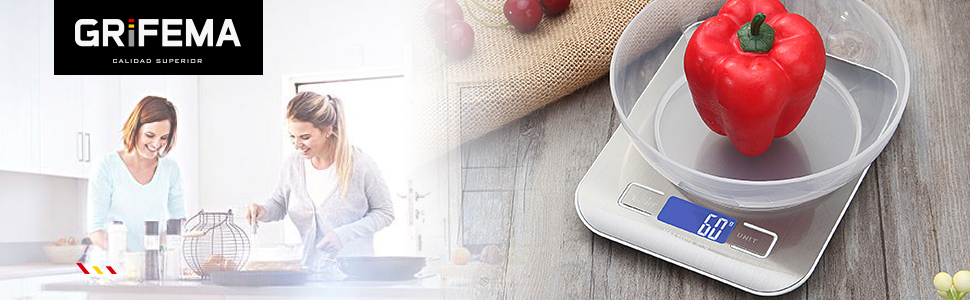 Balança de cozinha com ecrã LCD