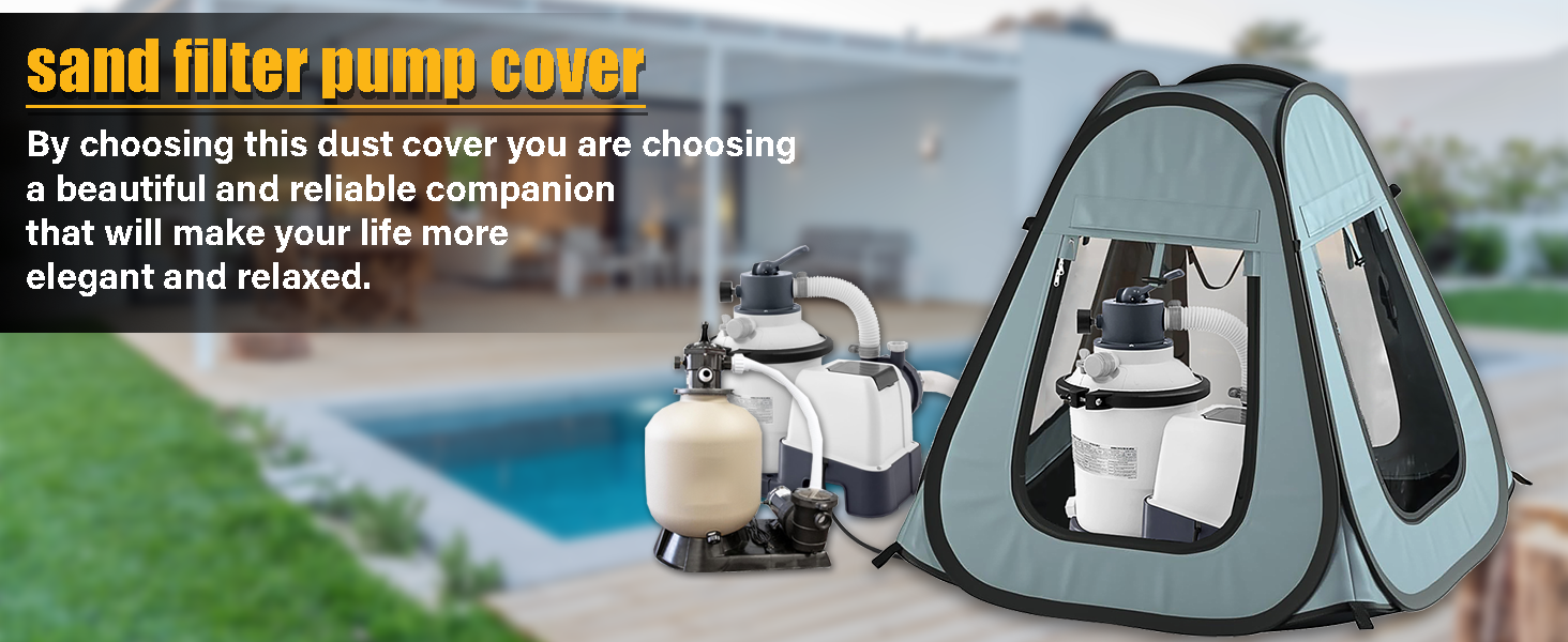 Le maple bleu Sand Filter Pump Protective Cover, Full