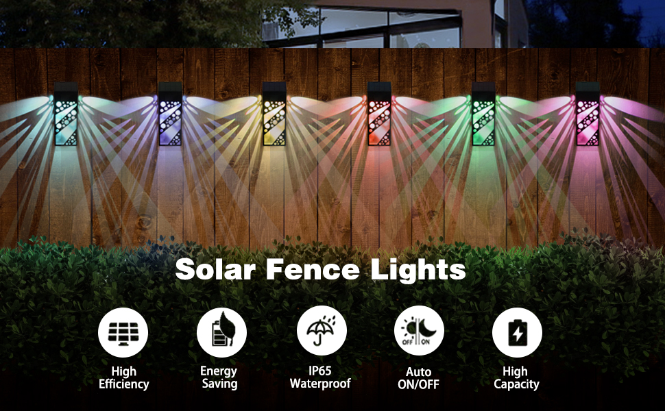 Anordsem Solar Fence Lights