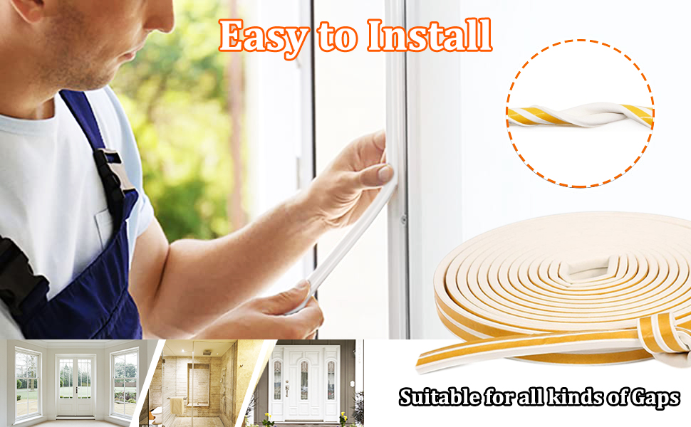 Draught Excluder,Funwaretech Draft Excluder Tape for Doors,Weather