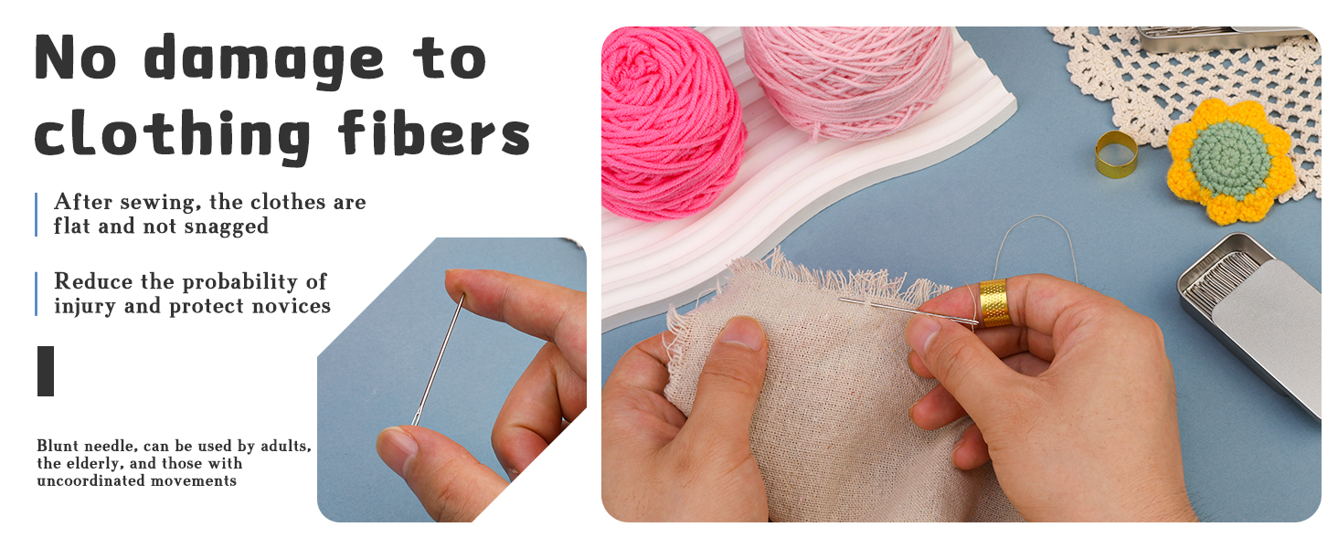 Large-eye blunt needles