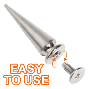 Amazon.com: HAPY SHOP 200 Sets Cone Spikes and Studs Silver
