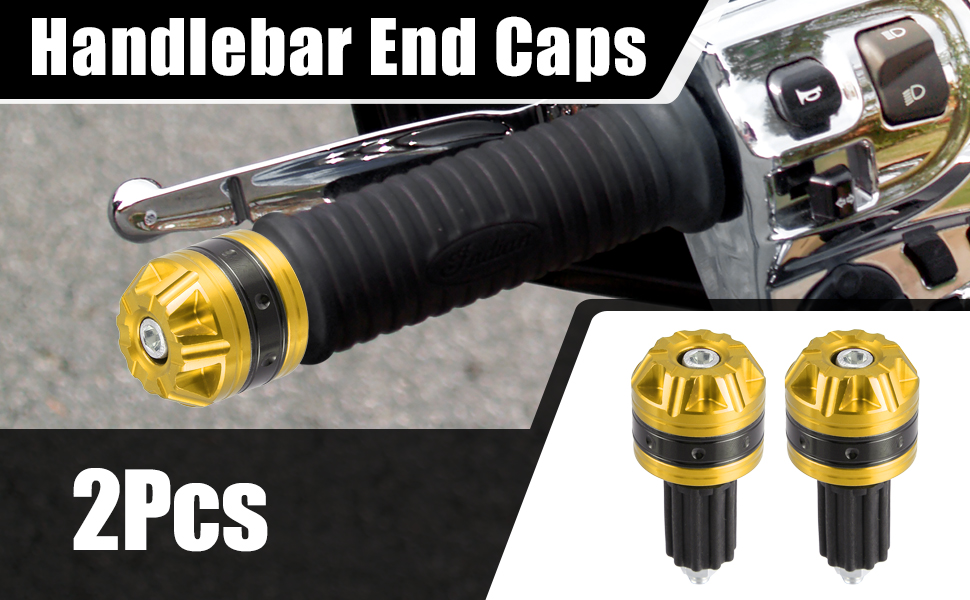 X AUTOHAUX 1 Pair Universal 18mm Handlebar End Caps Plug