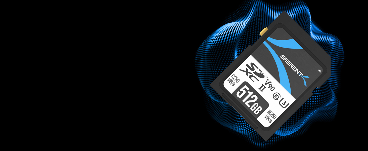 SABRENT Rocket v90 512GB SD UHSII Memory Card R280MB/s
