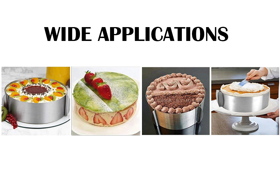 Utoolmart Cake Mold, Cake Ring, Adjustable Round Stainless