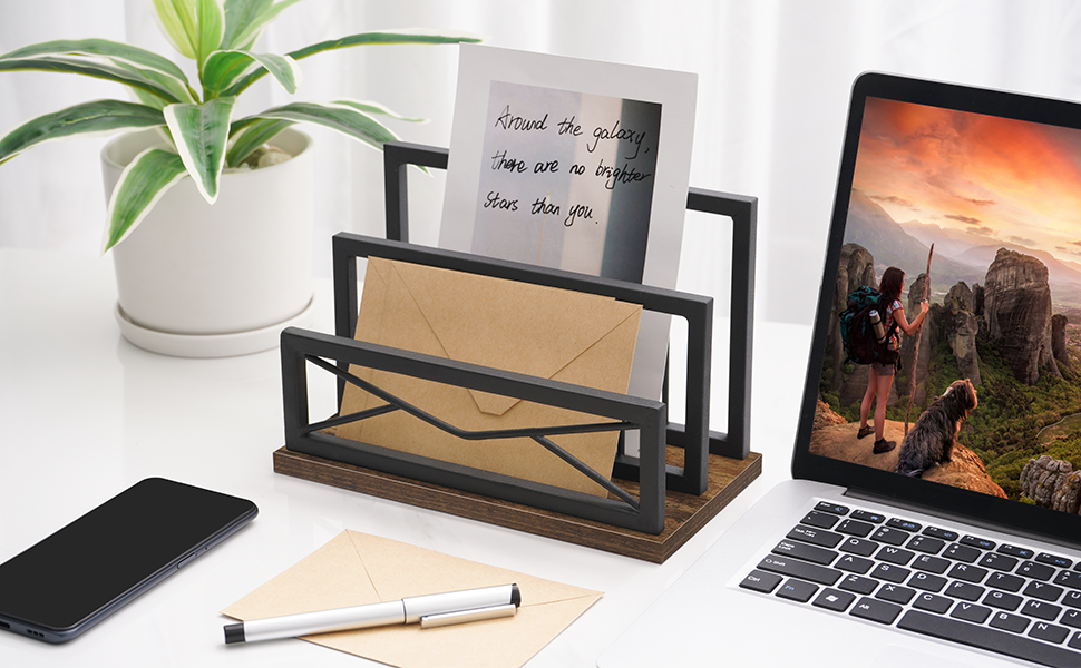 Snughome Desktop Mail Organizer, Desk Mail Organizer with