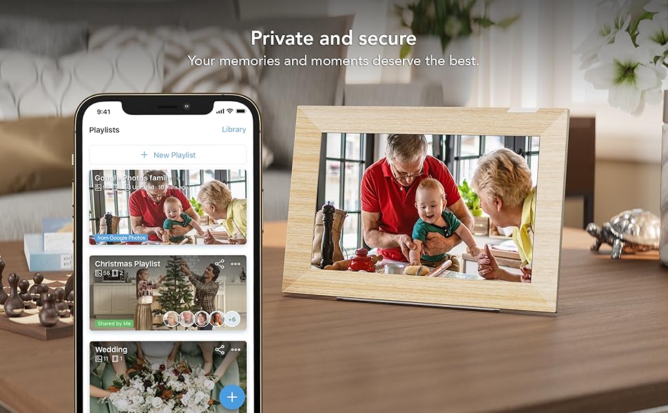 Nixplay 10.1 inch Touch Screen Digital Picture Frame with WiFi (W10K