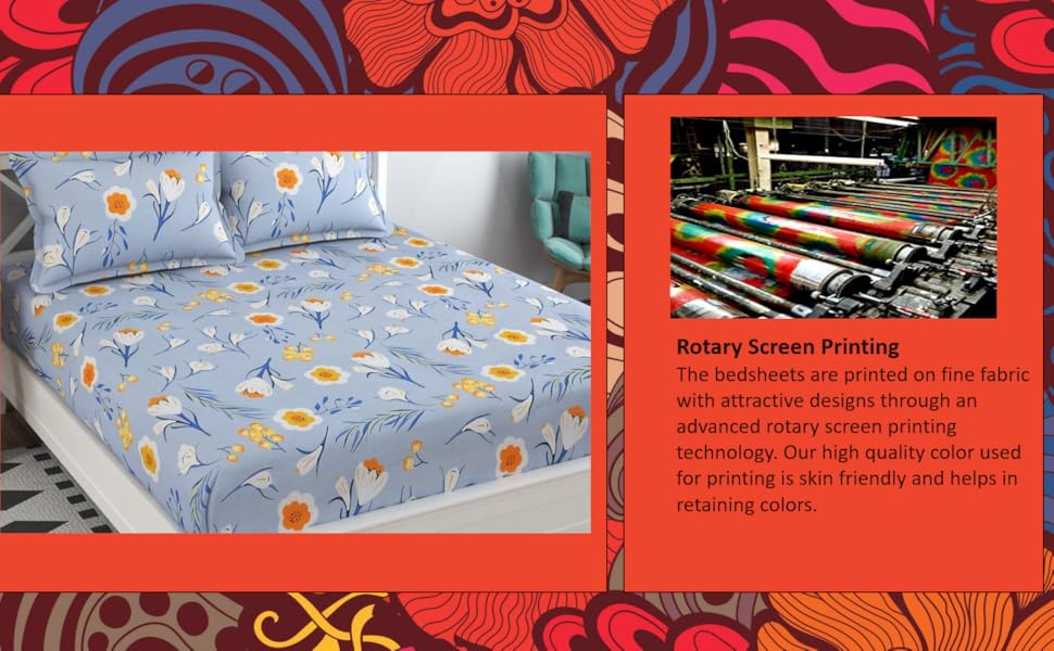 Soniasaa Prime Collection Combo Pack of 2 Double Bedsheet with 4 Pillow