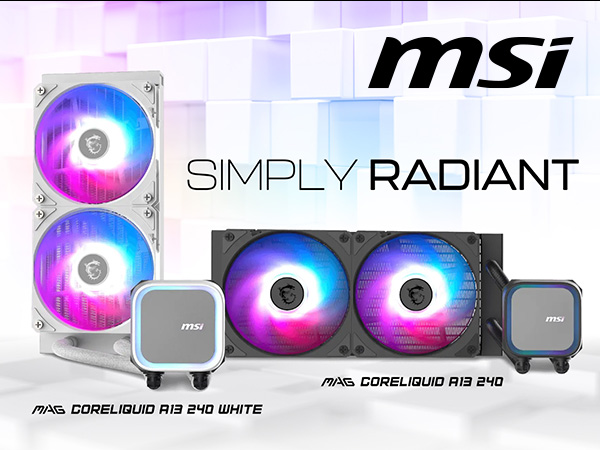 PC用ファン・クーラー MSI MAG CORELIQUID A13 240 MSI MAG CORELIQUID A13 240mm ARGB MAG CORELIQUID A13 240 WHITE
