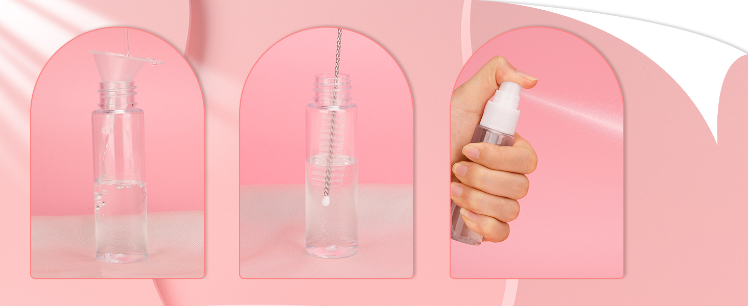 frascos de líquidos para viagem