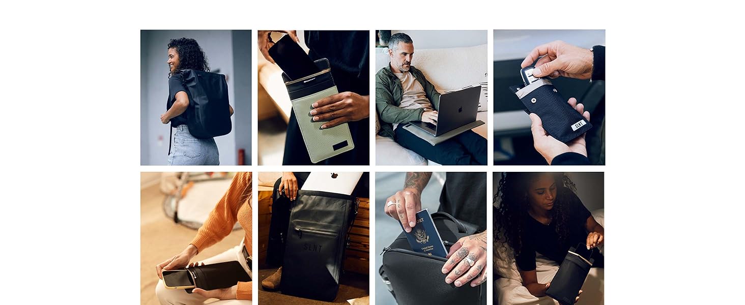 SLNT faraday laptop sleeves, signal-proof, block EMP signals, EMF radiation, wifi, gps