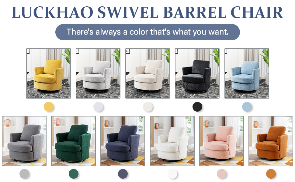 Swivel Barrel Chair Set of 2