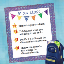 In Our Class poster featuring skill steps