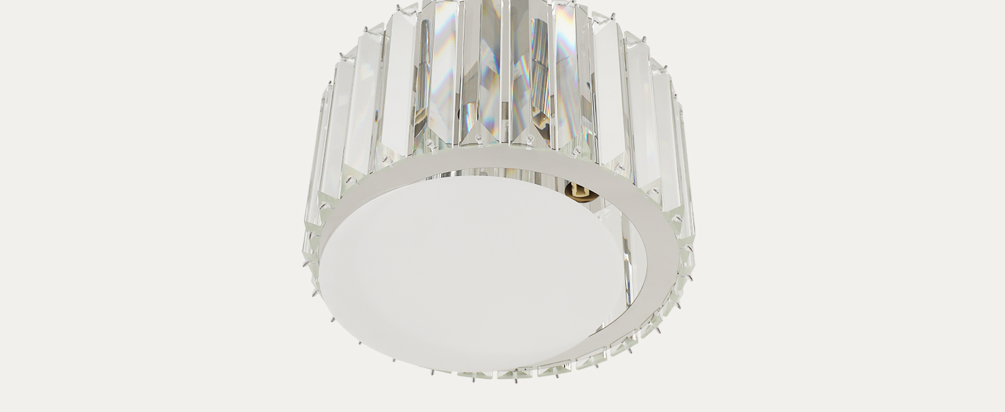 WILON Ceiling Light 3 Lights, Modern Light Shade Crystal Light Fitting