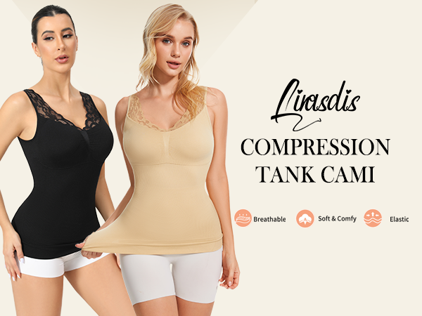トップス Lisiere race camisole tops LIRASDIS Lace Shapewear Tank Tops for Women, V Neck