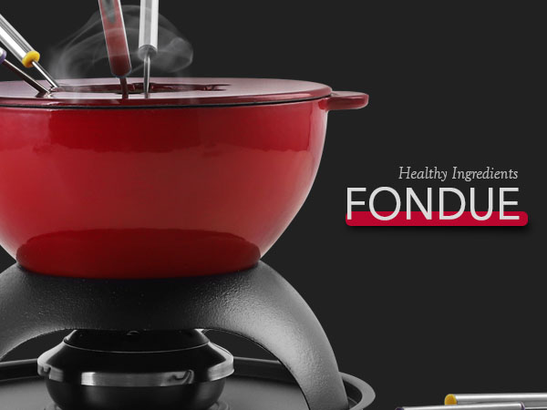 CAST IRON FONDUE POT