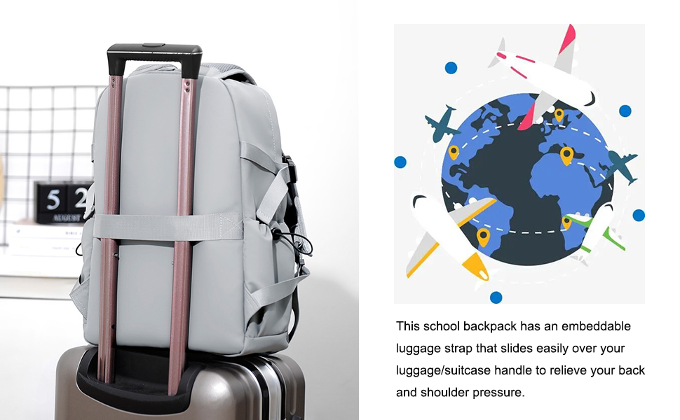 men backpack with luggage strap