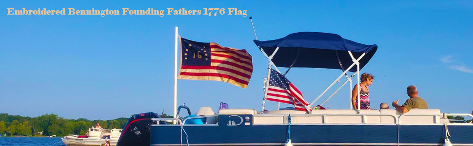 Embroidered Bennington Founding Fathers 1776 Flag