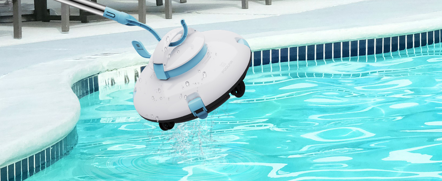 PoolMr Cordless Robotic Pool Cleaner Above Ground Pool