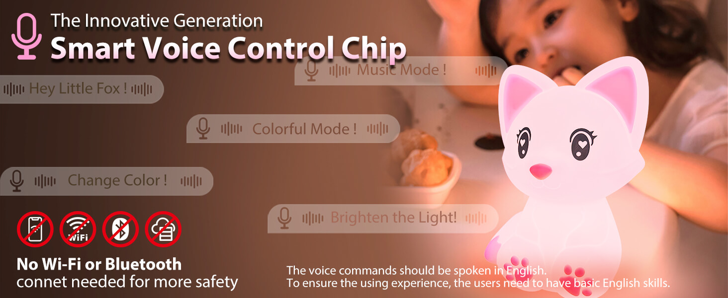 Voice Control Color Changing Fox Night Light