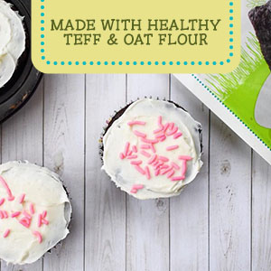 DELICIOUS GLUTEN-FREE CHOCOLATE CAKE MIX - Made with the nutrient-dense ancient-teff, oat