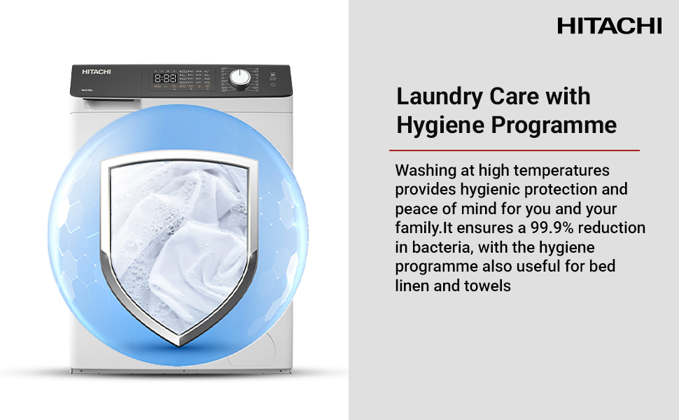 HITACHI 8KG FRONT LOADING WASHING MACHINE PREMIUM