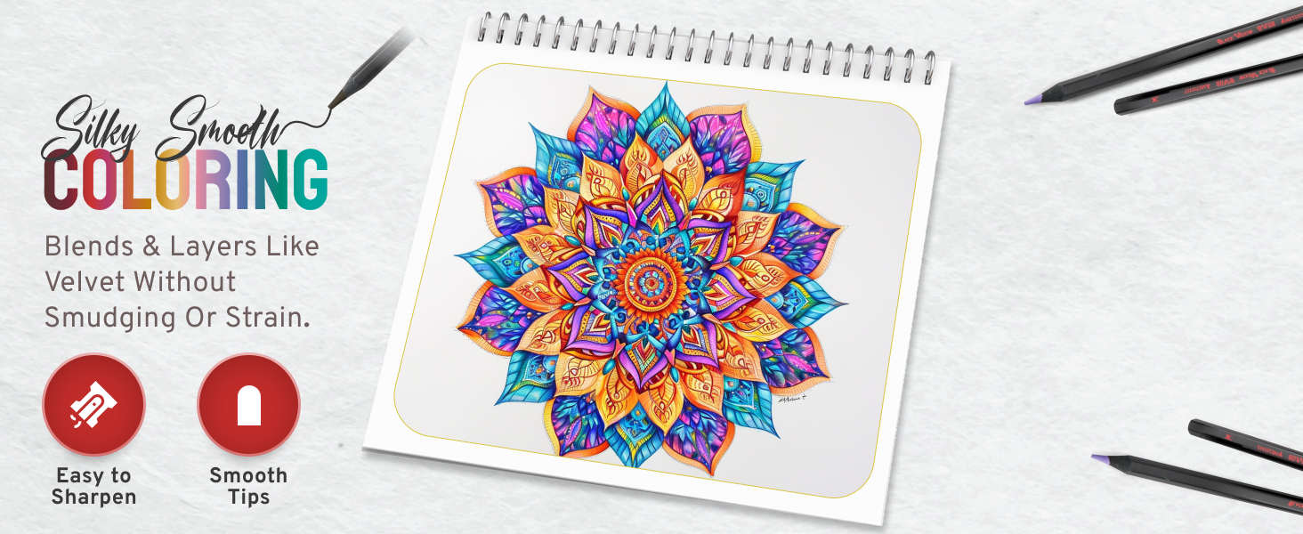 black widow adult coloring pencils